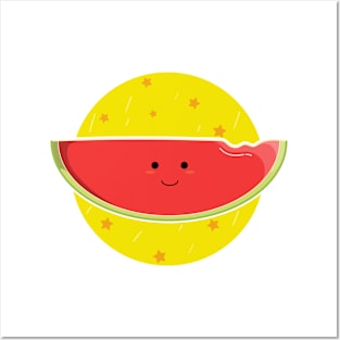 cute watermelon colorful Posters and Art